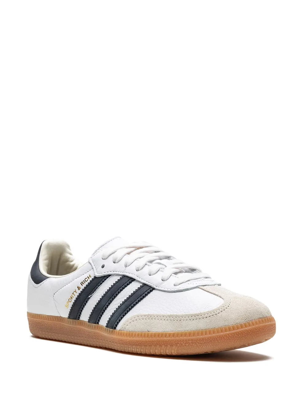 adidas Samba Sporty & Rich - White/Black Sneakers — White/Black — Size US M 7 - US W 8.5 — Side View