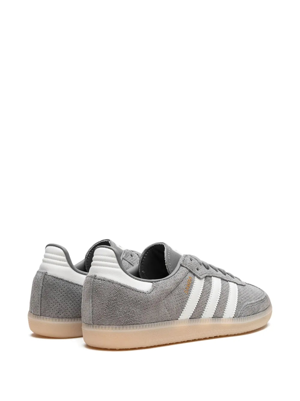 adidas Samba Og Grey Bliss Orange Sneakers — Grey — Size US M 3.5 - US W 5 — Back View