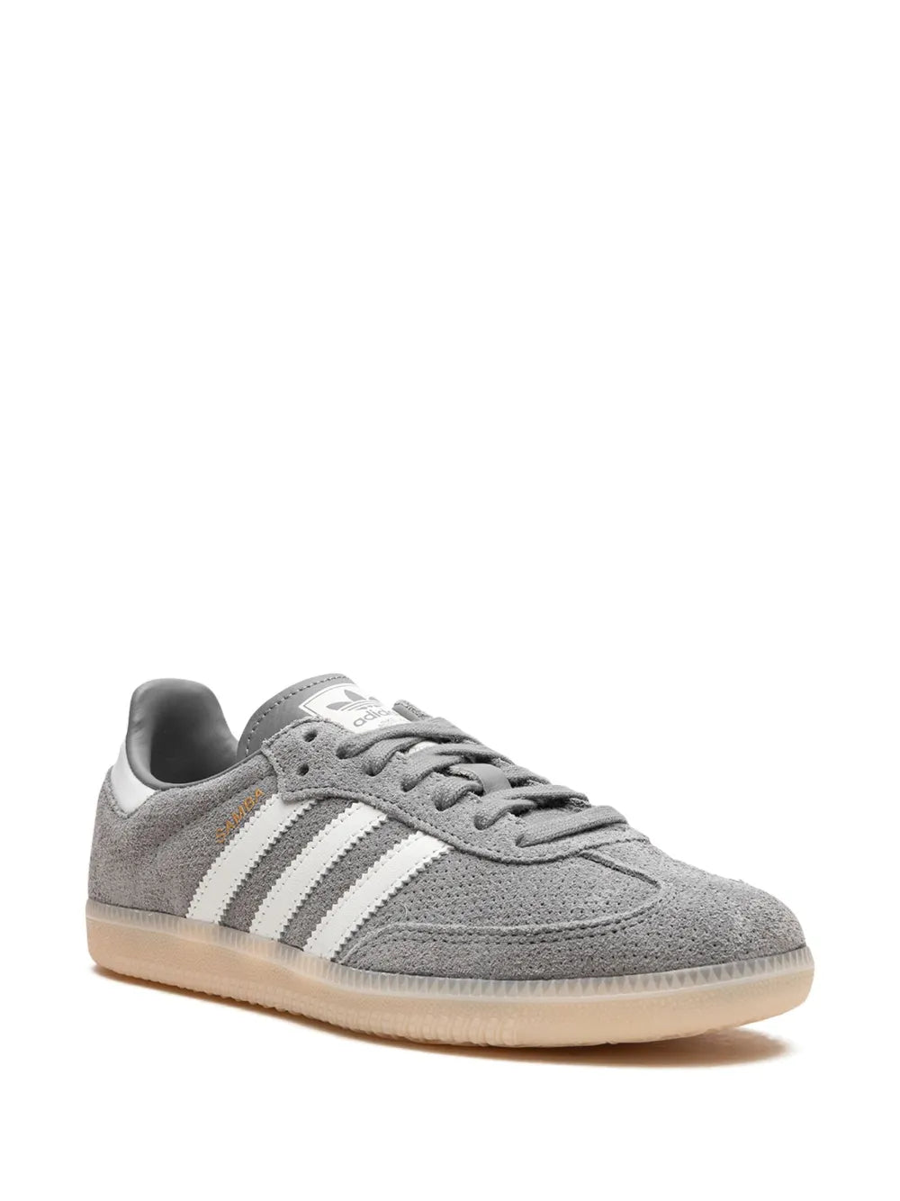 adidas Samba Og Grey Bliss Orange Sneakers — Grey — Size US M 3.5 - US W 5 — Side View