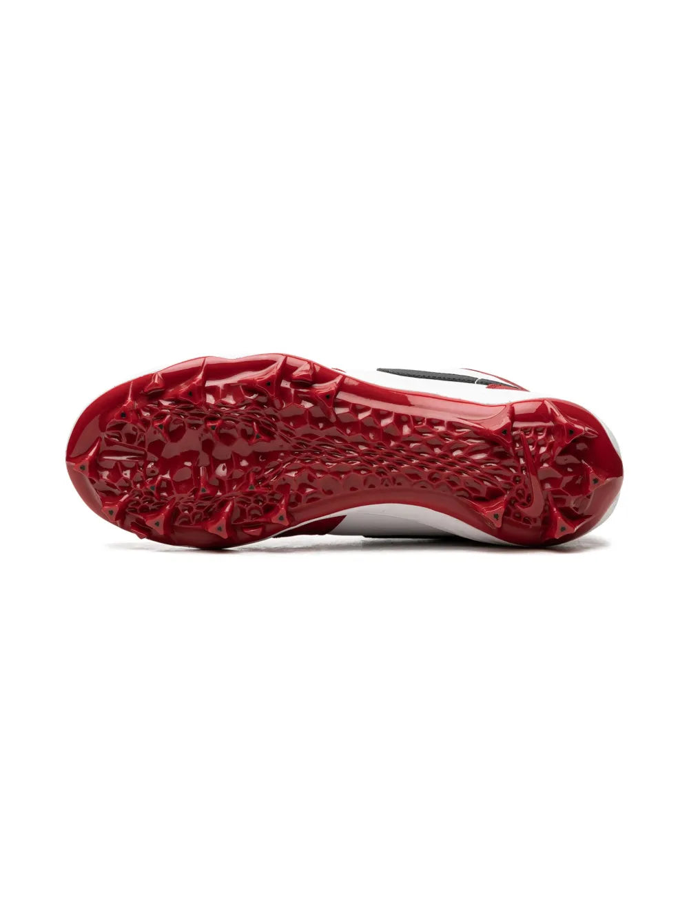 Air Jordan 1 Mid Chicago Baseball Cleats — White/Black/Red — Size US M 10.5 - US W 12 — Top View