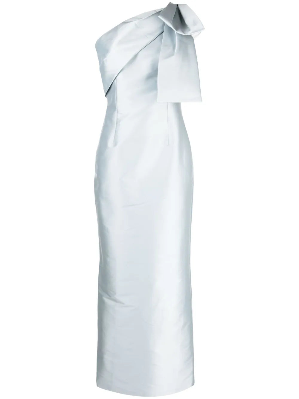 Sachin Babi Bonnie Satin Finish Gown — Blue — Size M — Front View