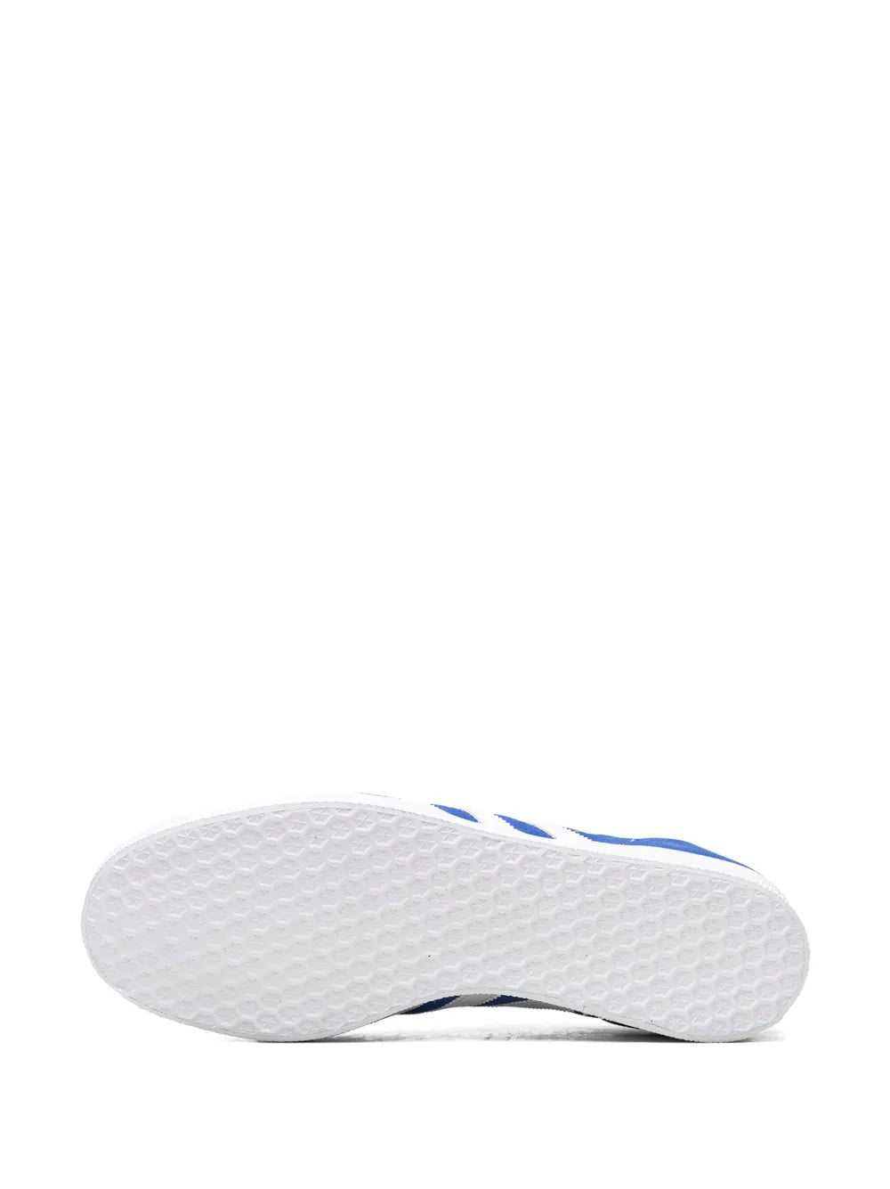 adidas Gazelle Blue/Cloud White/Gold Metallic Sneakers — Royal Blue/White — Size US M 3.5 - US W 5 — Top View