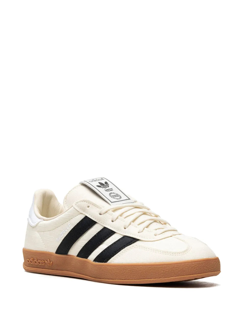 adidas X Dorophy Tang Gazelle Indoor Sneakers — Cream White/Black — Size US M 4 - US W 5.5 — Side View