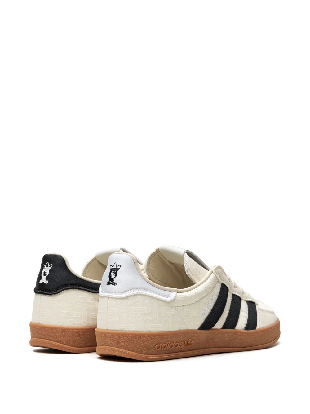 adidas X Dorophy Tang Gazelle Indoor Sneakers — Cream White/Black — Size US M 4 - US W 5.5 — Back View
