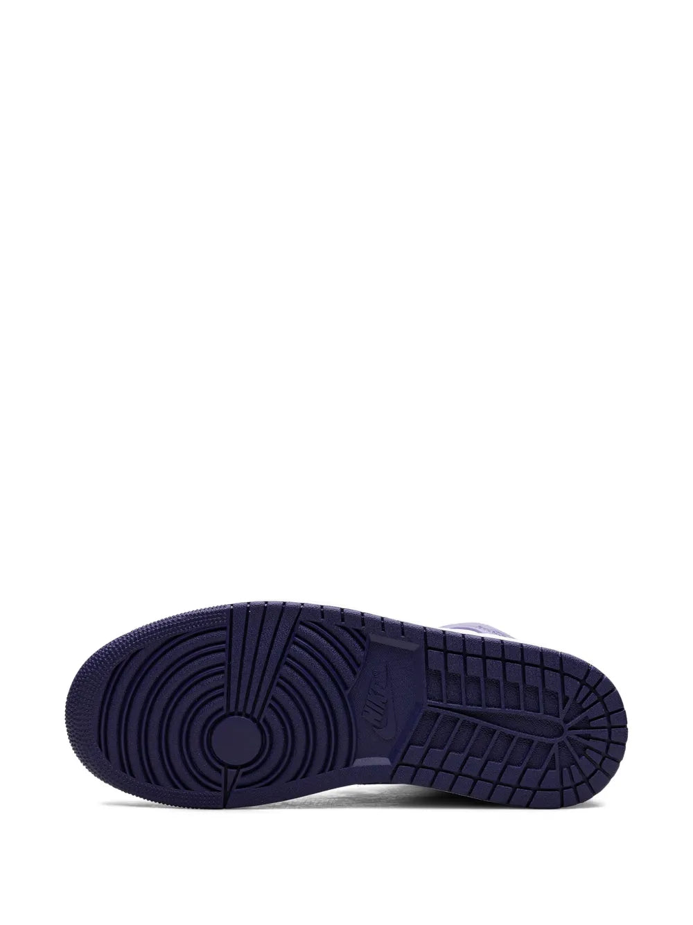 Air Jordan 1 Mid Blueberry Sneakers — Purple/White — Size US M 11.5 - US W 13 — Lifestyle View