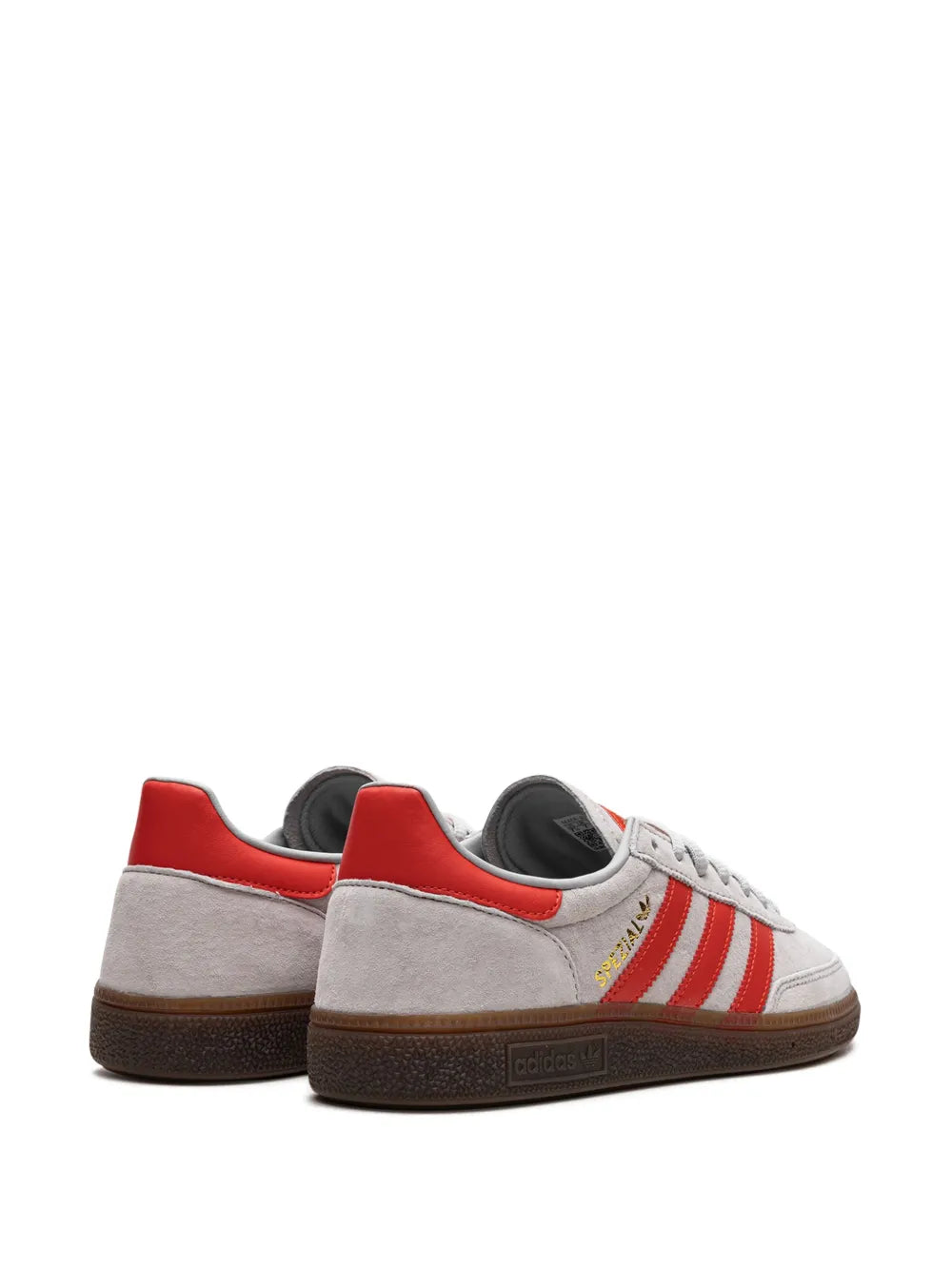 adidas Handball Spezial Red Stripe Sneakers — Red/Grey — Size US M 9.5 - US W 11 — Back View