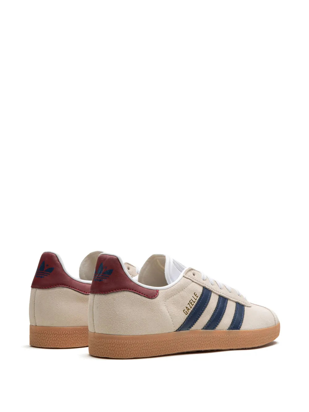 adidas Gazelle Off White Sneakers — Off-White/Burgundy — Size US M 6 - US W 7.5 — Back View
