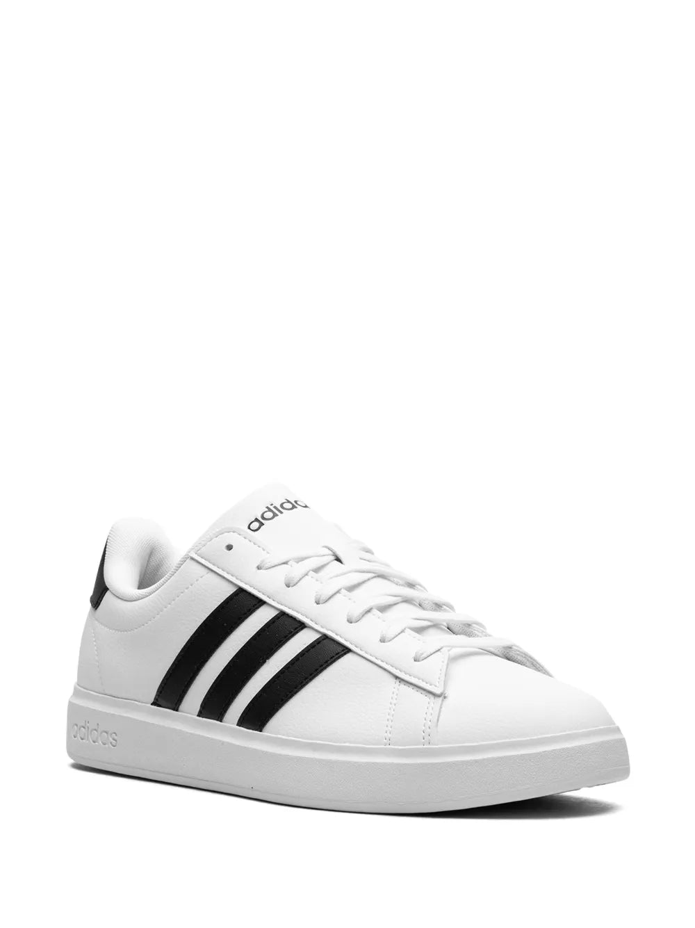 adidas Grand Court 2.0 White Black Sneakers — White/Black — Size US M 8.5 - US W 10 — Side View