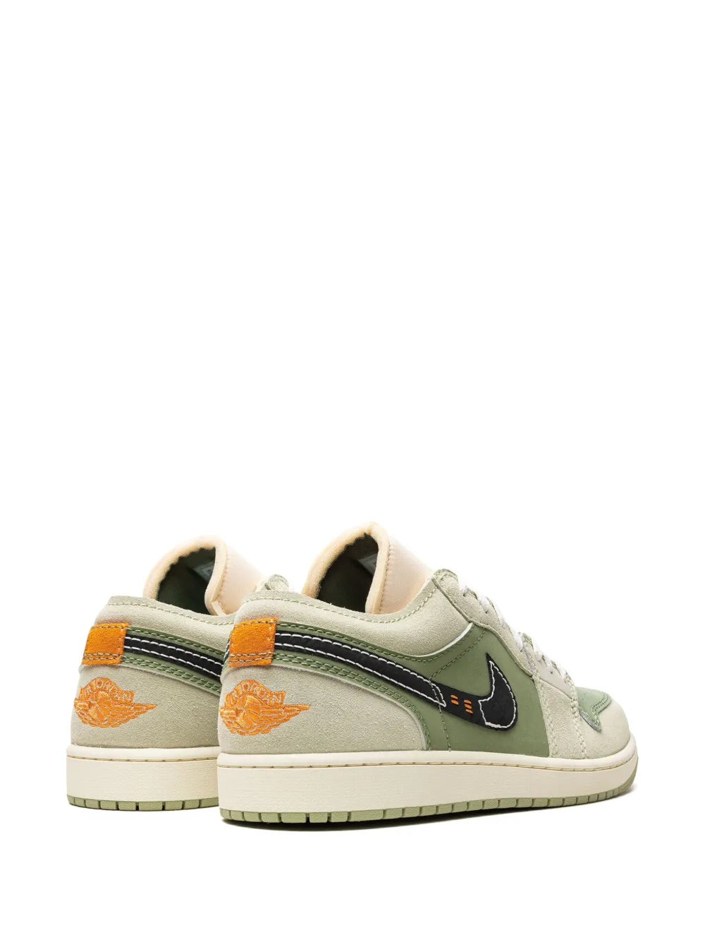 Air Jordan 1 Low Se Craft Sky J Light Olive Sneakers — Light Olive Green — Size US M 9.5 - US W 11 — Back View