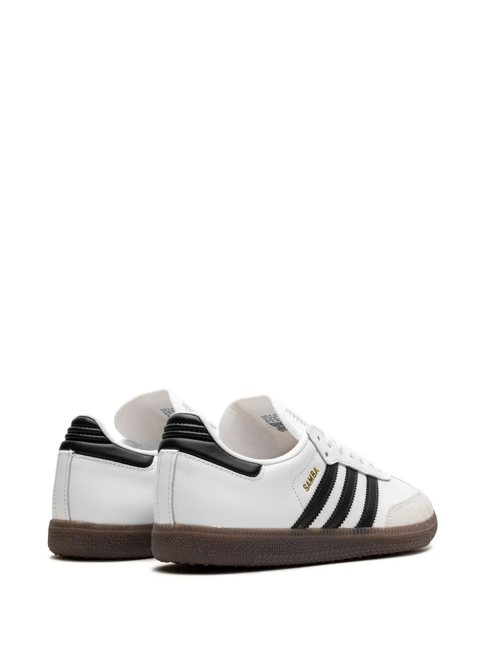 adidas Samba Ftwwht/Cblack/Vivred Sneakers — White — Size US M 10.5 - US W 12 — Back View