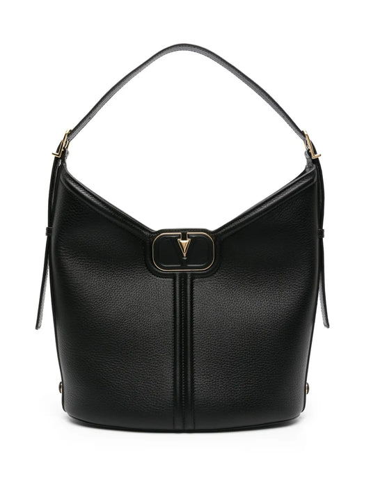 Valentino Garavani Vlogo Leather Shoulder Bag — Same as shown — Size One Size — Front View