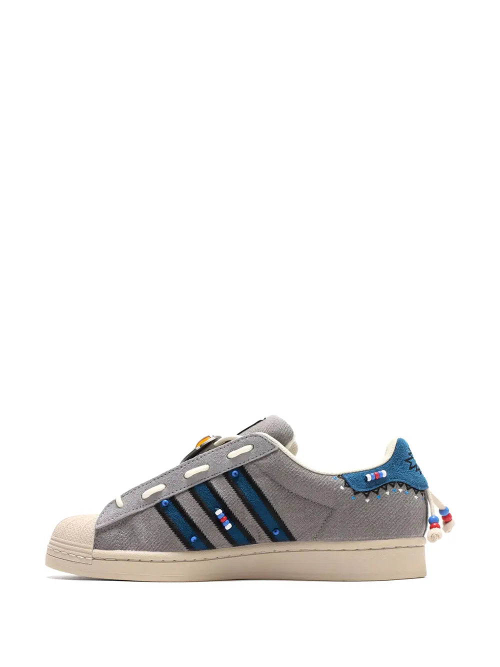 adidas Superstar Slip-On Sneakers — Grey — Size US M 10.5 - US W 12 — Top View