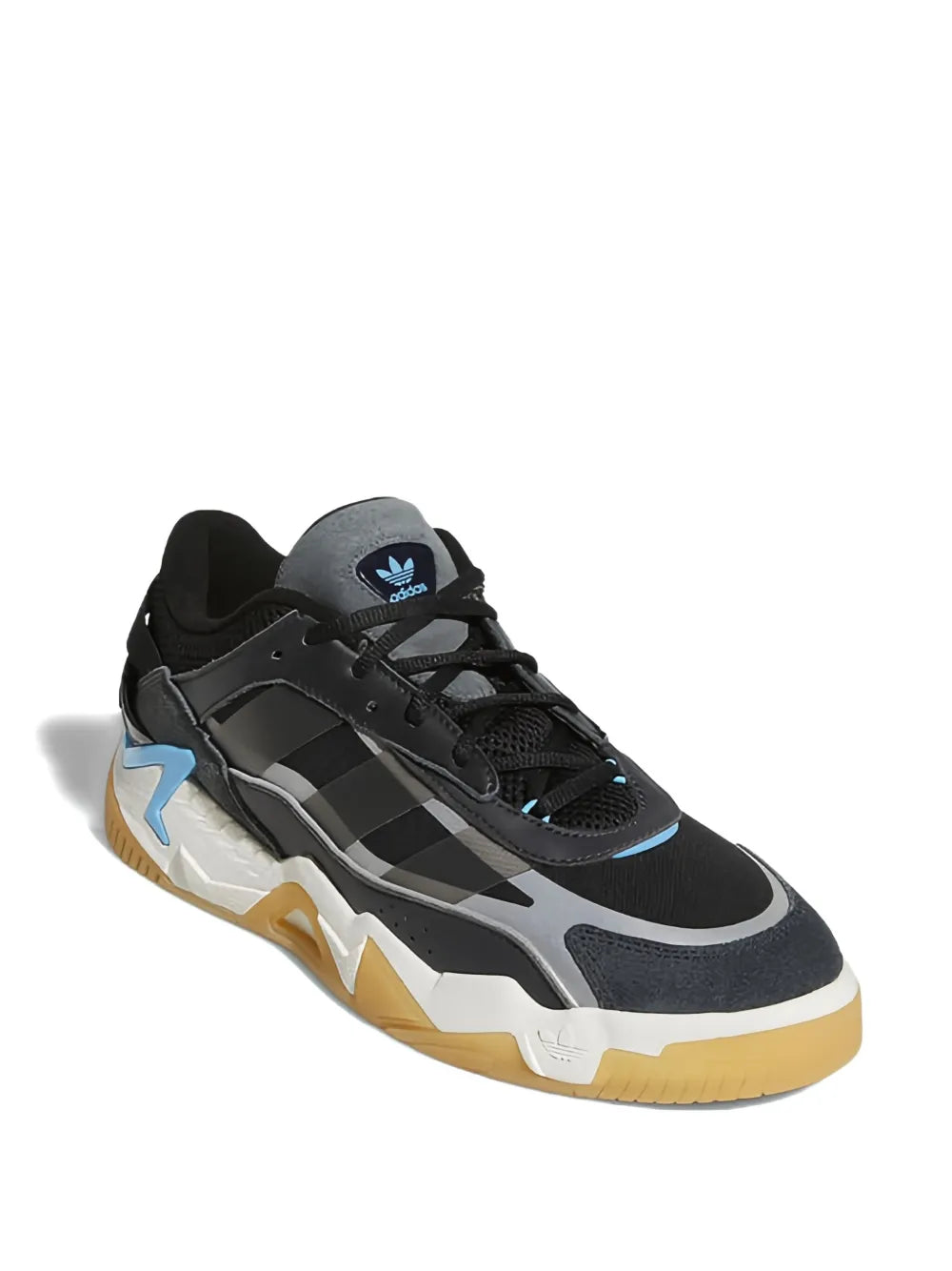 adidas Niteball 2.0 Core Black/Sky Rush/Gum Sneakers — Black — Size US M 3.5 - US W 5 — Side View