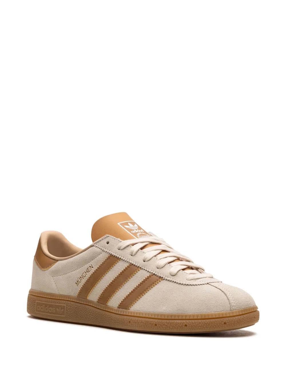 adidas Munchen Mesa Gum Sneakers — Beige — Size US M 10 - US W 11.5 — Side View