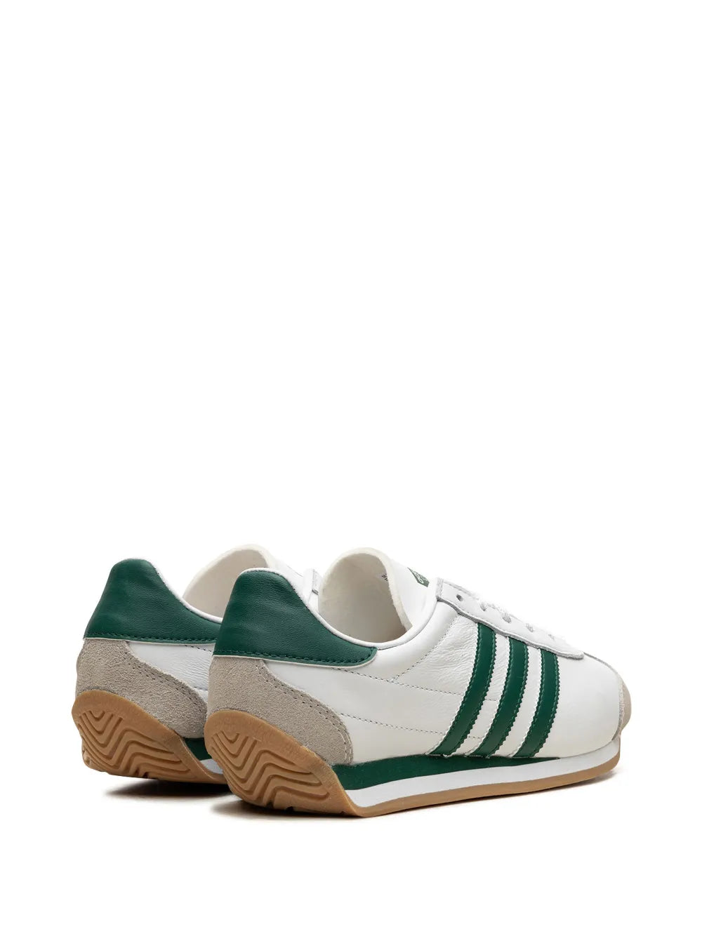 adidas Country White/Green Sneakers — White/Dark Green — Size US M 9.5 - US W 11 — Back View