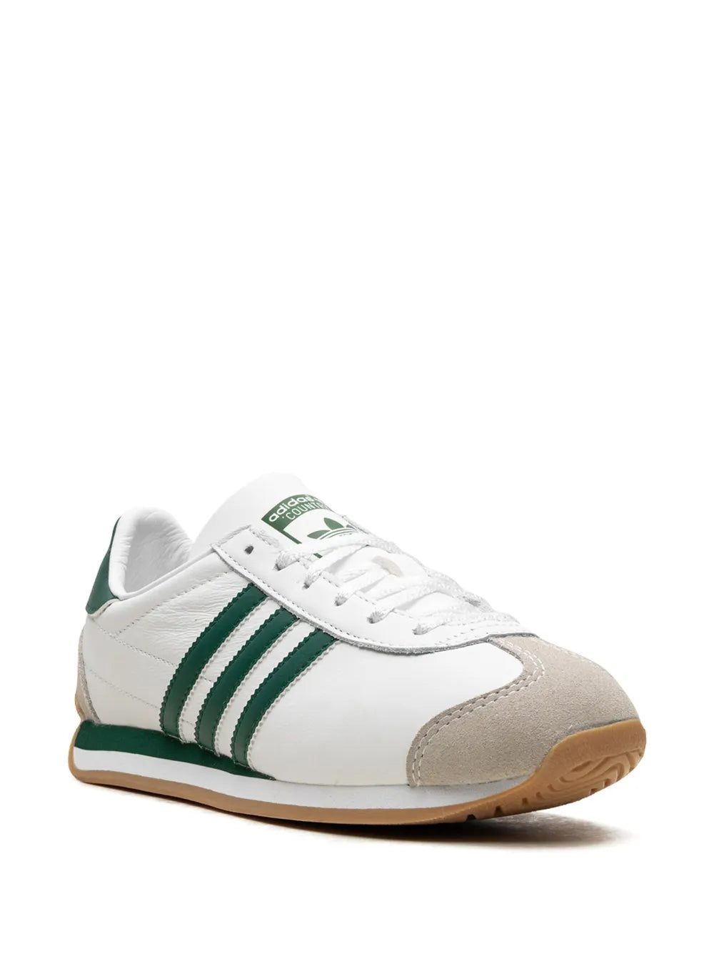adidas Country White/Green Sneakers — White/Dark Green — Size US M 9.5 - US W 11 — Side View