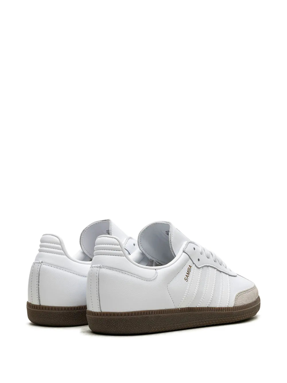 adidas Samba Og Double White Gum Sneakers — White — Size US M 11.5 - US W 13 — Back View