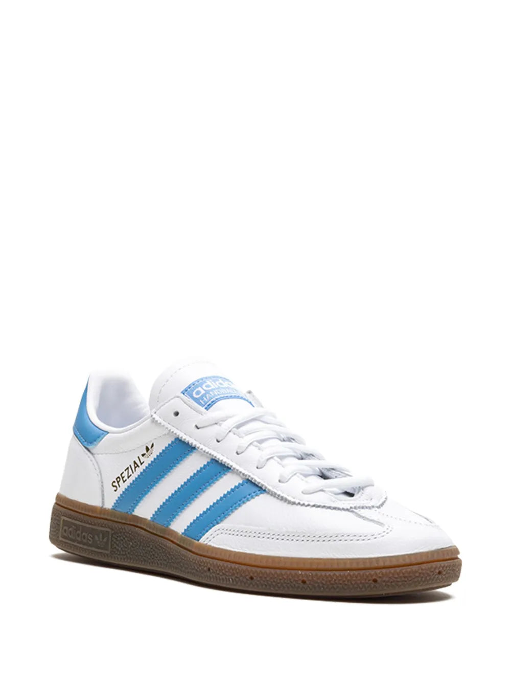 adidas Handball Spezial White/Light Blue Sneakers — White — Size US M 9 - US W 10.5 — Side View
