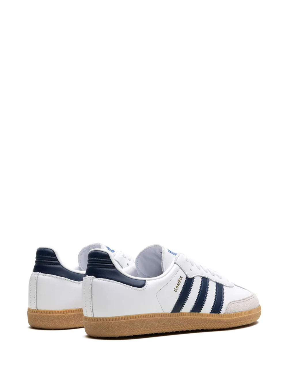 adidas Samba Og Cloud White/Night Indigo/Gum Sneakers — White/Multicolour — Size US M 9.5 - US W 11 — Back View