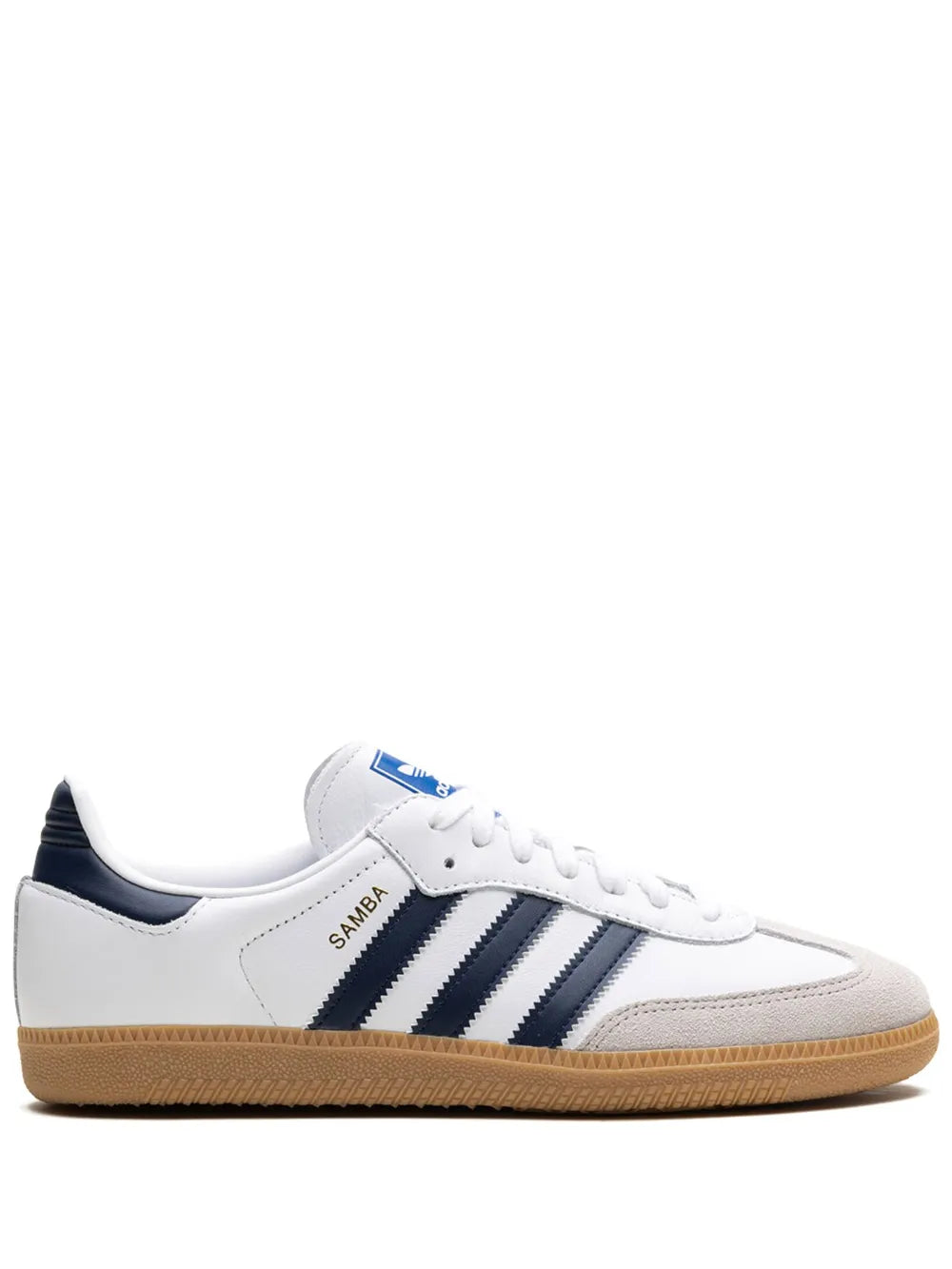 adidas Samba Og Cloud White/Night Indigo/Gum Sneakers — White/Multicolour — Size US M 9.5 - US W 11 — Front View