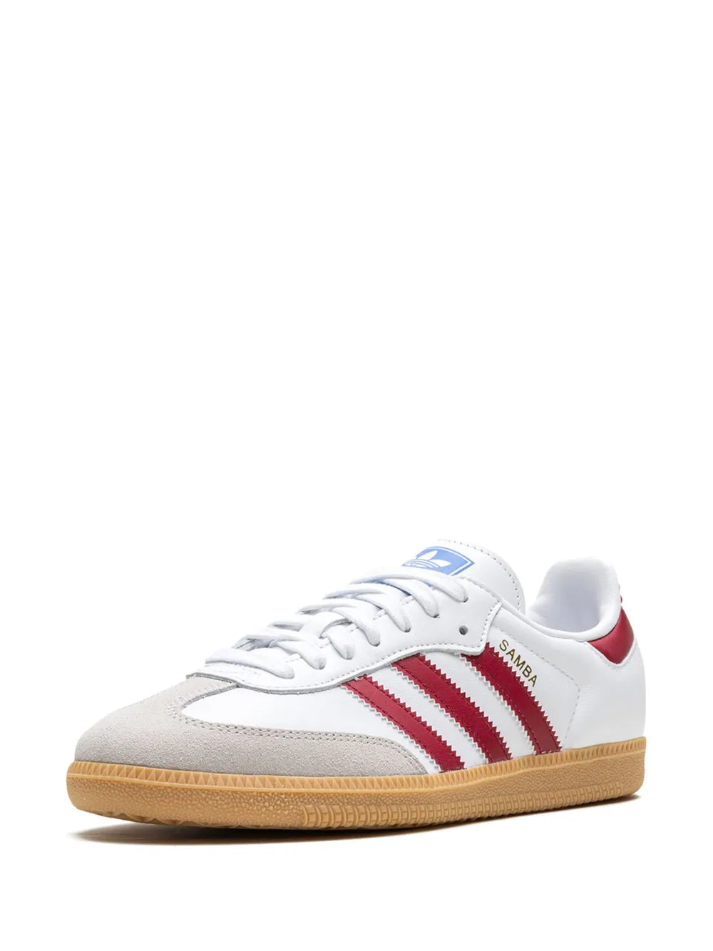 adidas Samba Og Collegiate Burgundy Sneakers — White/Red — Size US M 9.5 - US W 11 — Top View