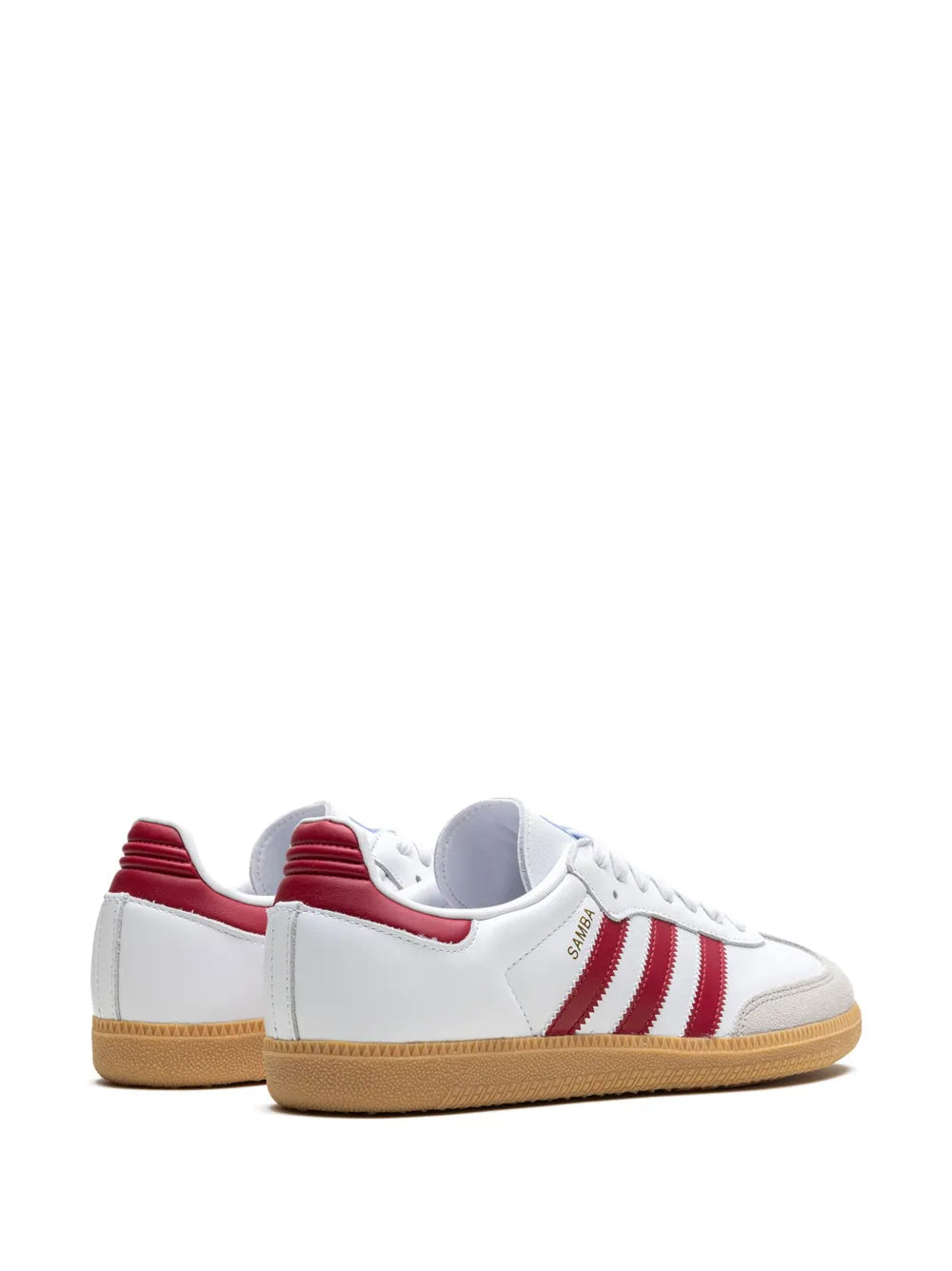adidas Samba Og Collegiate Burgundy Sneakers — White/Red — Size US M 9.5 - US W 11 — Back View