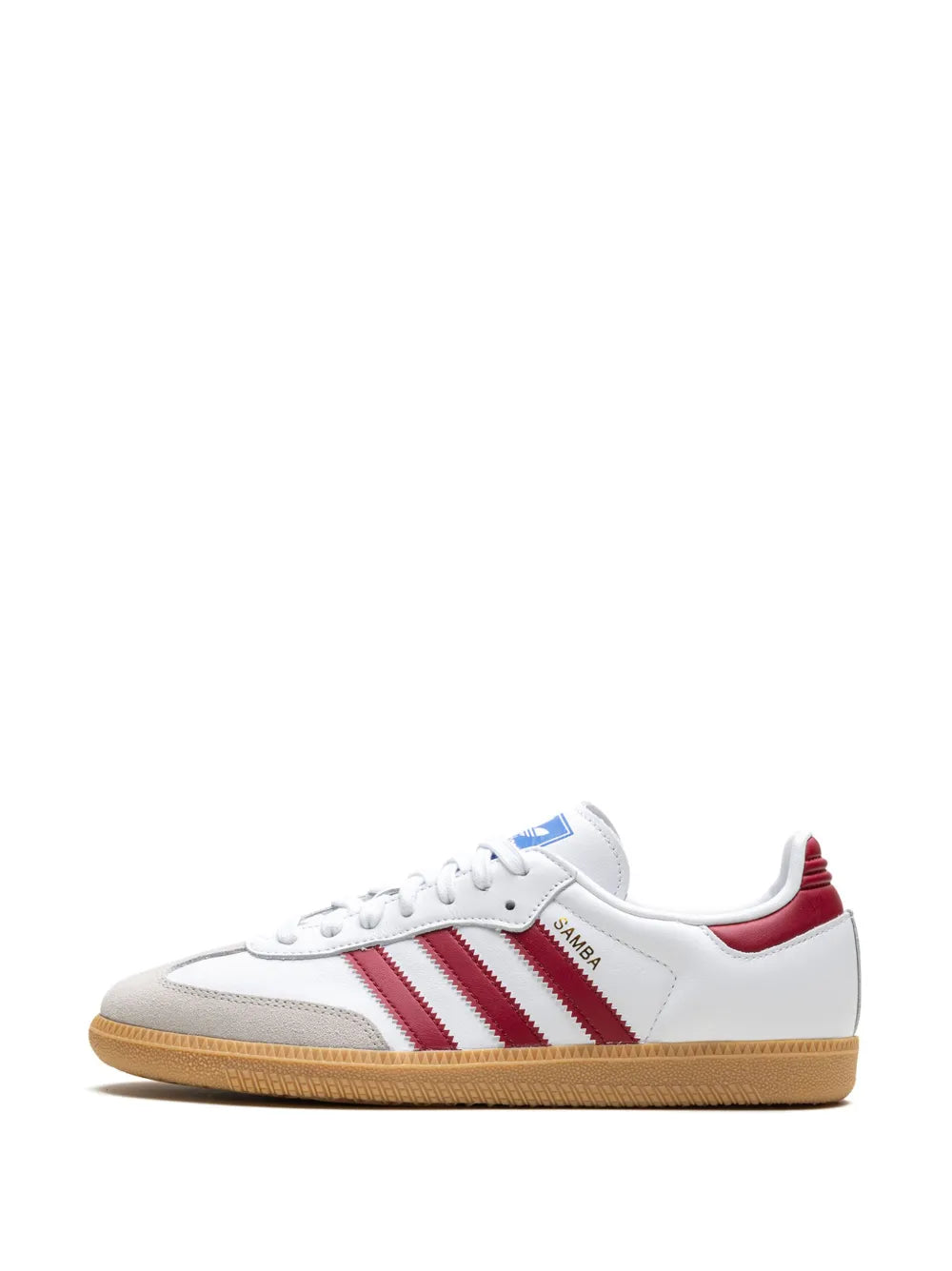 adidas Samba Og Collegiate Burgundy Sneakers — White/Red — Size US M 9.5 - US W 11 — Lifestyle View