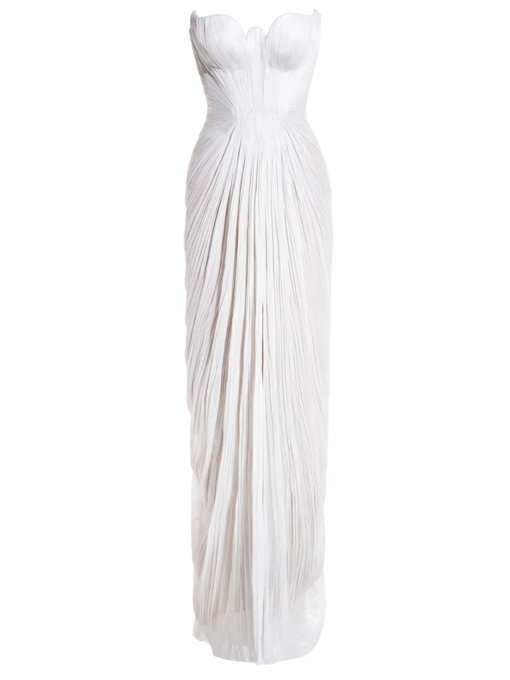 Maria Lucia Hohan Strapeless Pleated Gown — Same as shown — Size XS — Front View