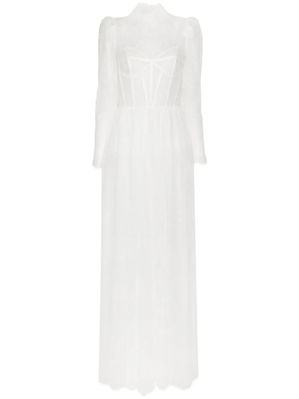 Ana Radu Lace Bridal Dress — White — Size XS — Front View