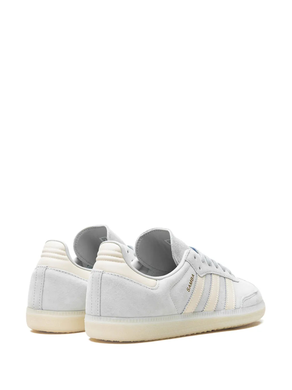 adidas Samba Og Wonder Silver/Chalk White/Off White Sneakers — Blue/White — Size US M 8.5 - US W 10 — Back View