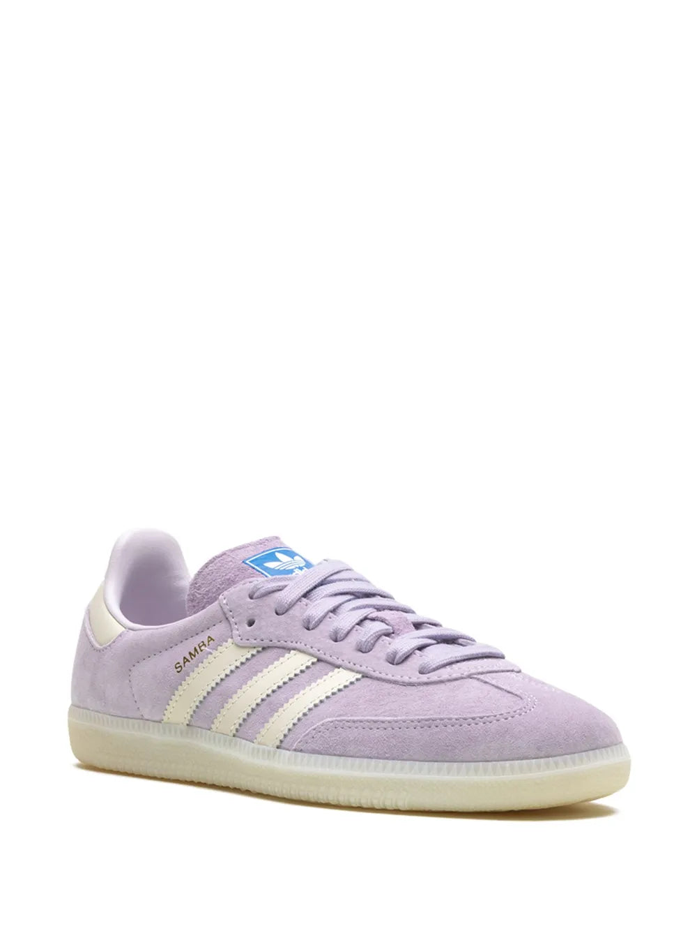 adidas Samba Og Silver Dawn/Chalk White/Off White Sneakers — Lilac Purple — Size US M 11 - US W 12.5 — Side View