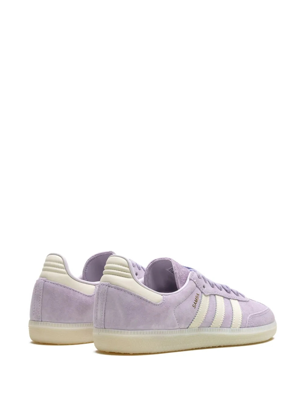 adidas Samba Og Silver Dawn/Chalk White/Off White Sneakers — Lilac Purple — Size US M 11 - US W 12.5 — Top View