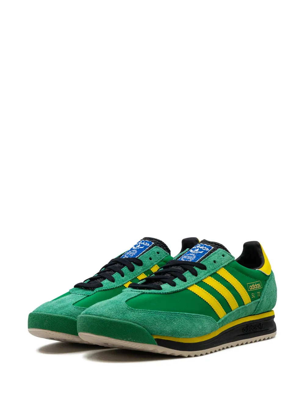 adidas Sl 72 Rs Green Yellow Sneakers — Bright Green/Canary Yellow — Size US M 9 - US W 10.5 — Side View