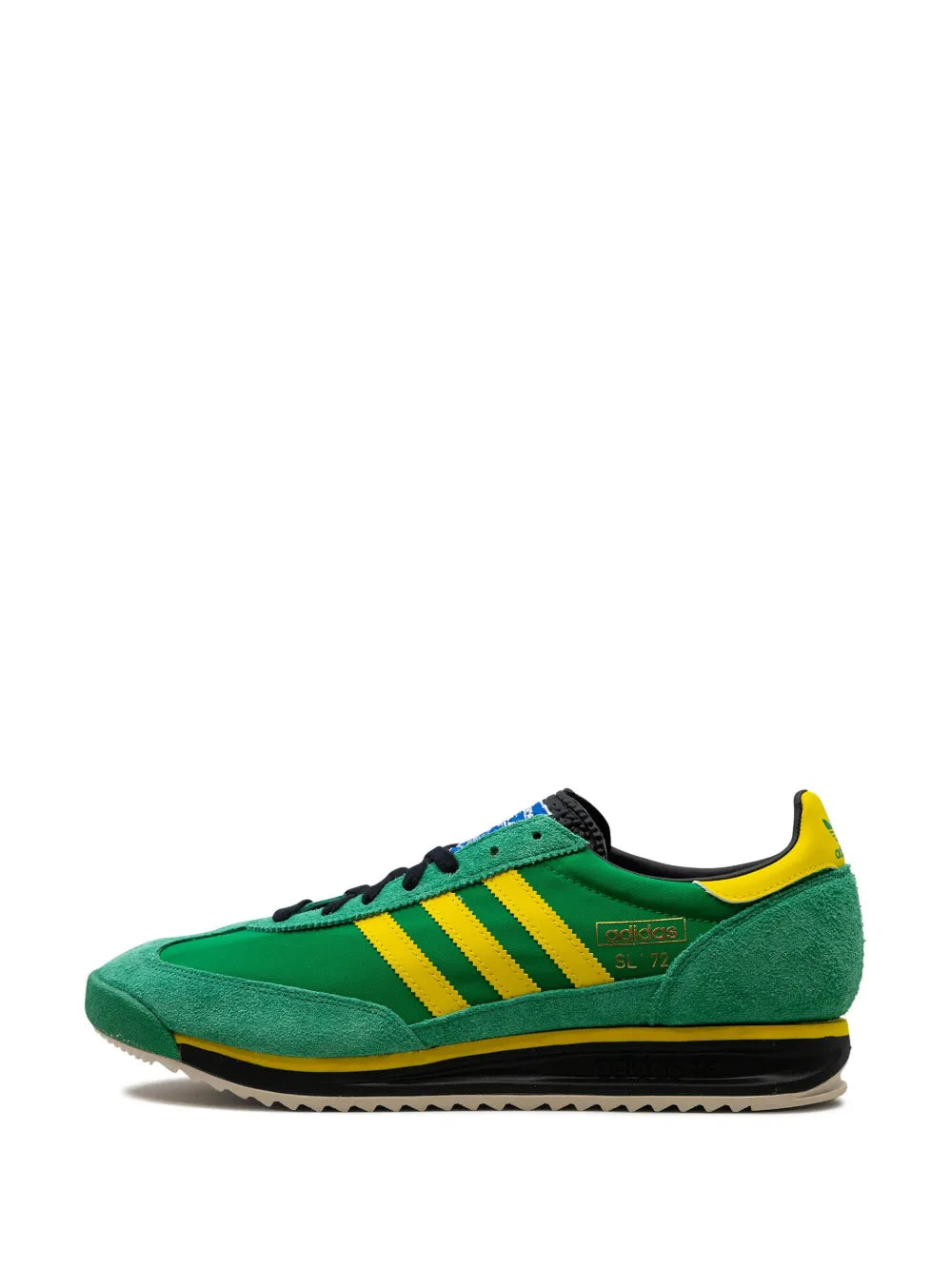 adidas Sl 72 Rs Green Yellow Sneakers — Bright Green/Canary Yellow — Size US M 9 - US W 10.5 — Lifestyle View