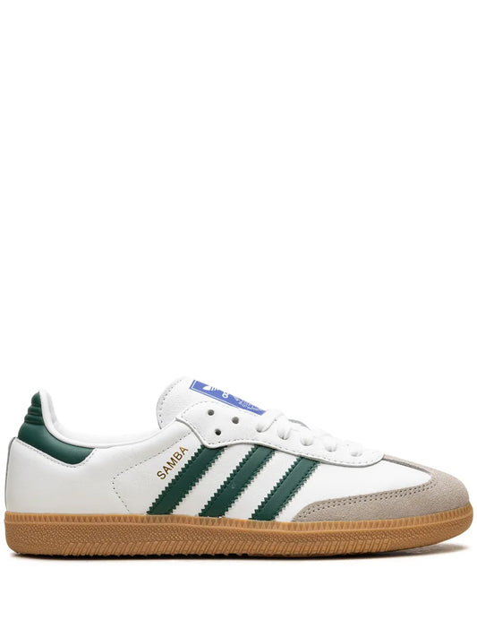 adidas Samba Collegiate Green Sneakers — White — Size US M 8.5 - US W 10 — Front View