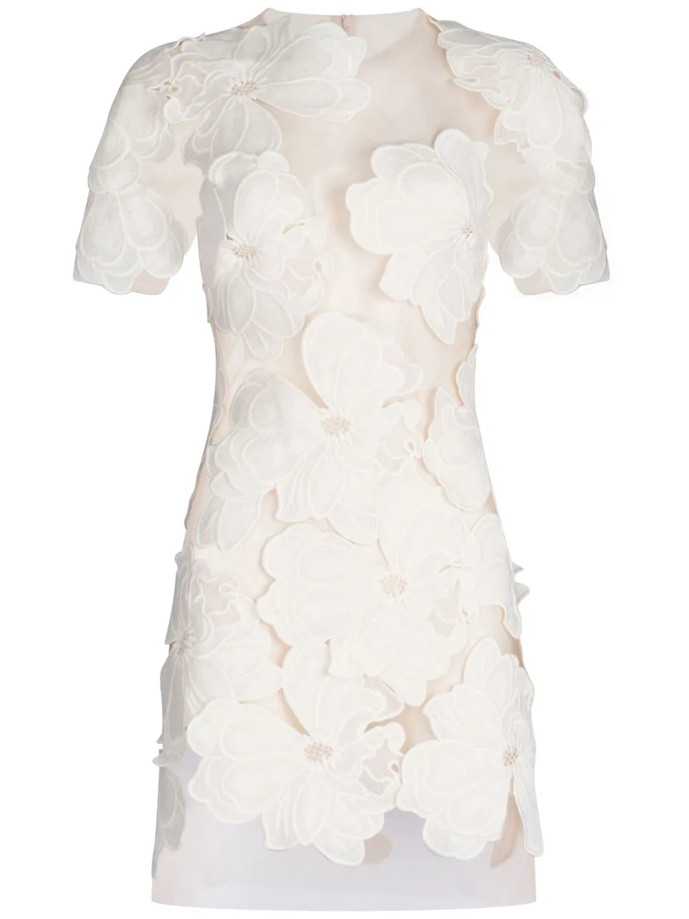 Silvia Tcherassi Hada Semi Sheer Minidress — White — Size XS — Front View