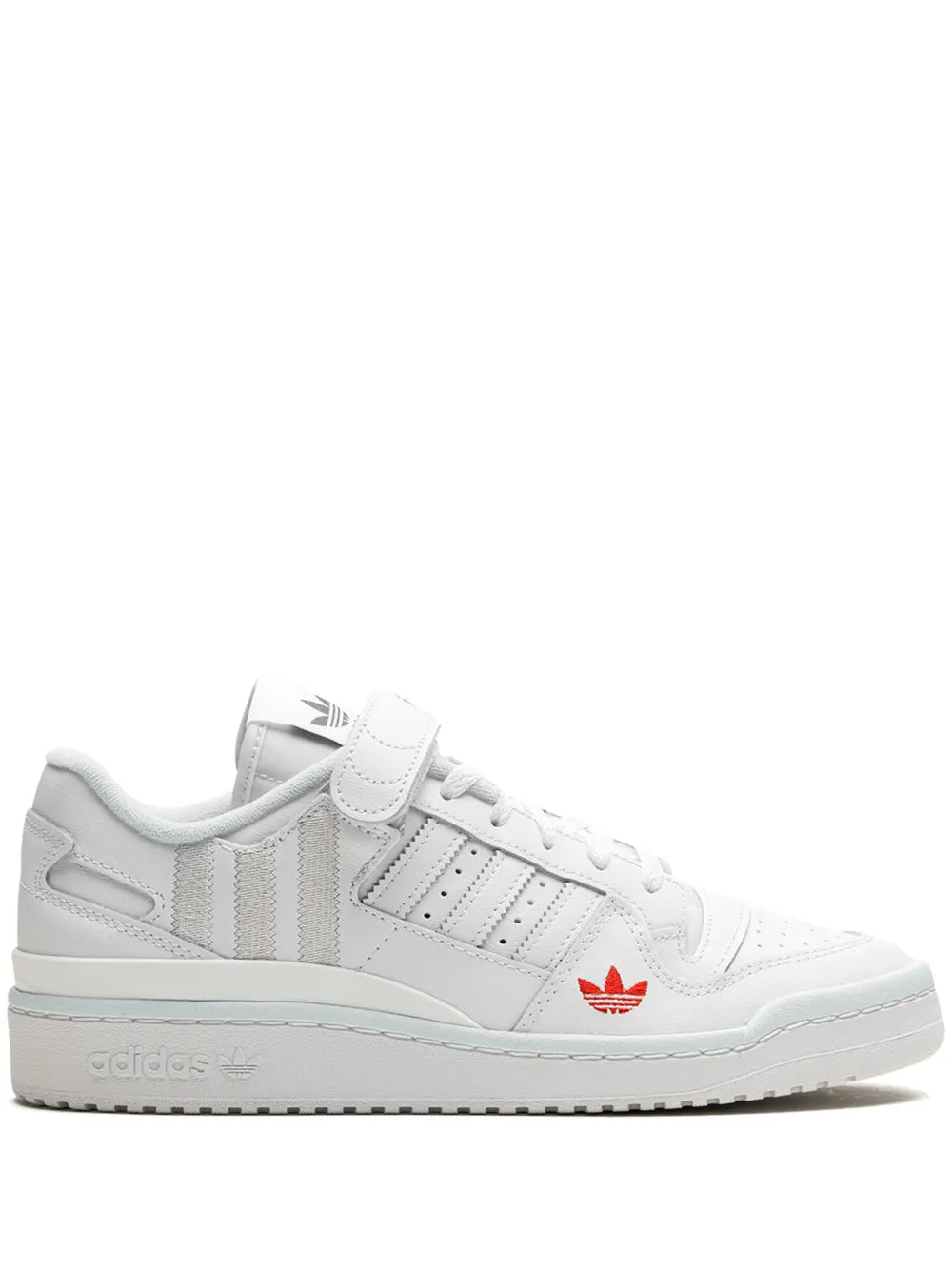 adidas Forum Low White/Almost Blue Sneakers — White — Size US M 10.5 - US W 12 — Front View