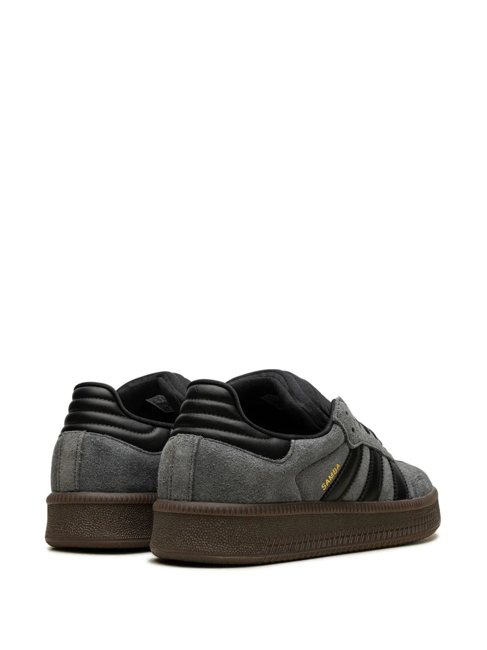 adidas Samba Xlg Lace-Up Sneakers — Black/Grey — Size US M 9 - US W 10.5 — Back View