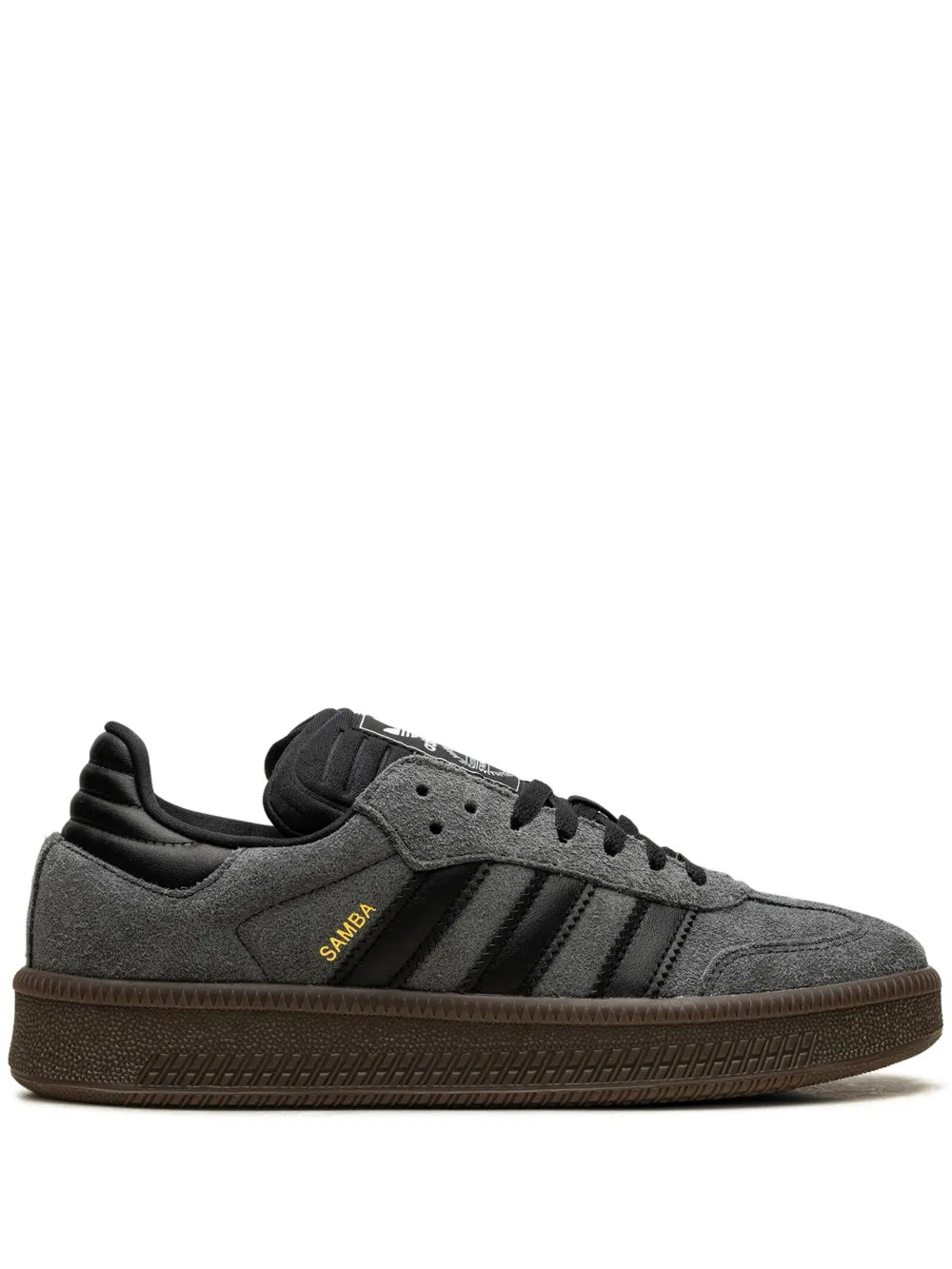adidas Samba Xlg Lace-Up Sneakers — Black/Grey — Size US M 9 - US W 10.5 — Front View