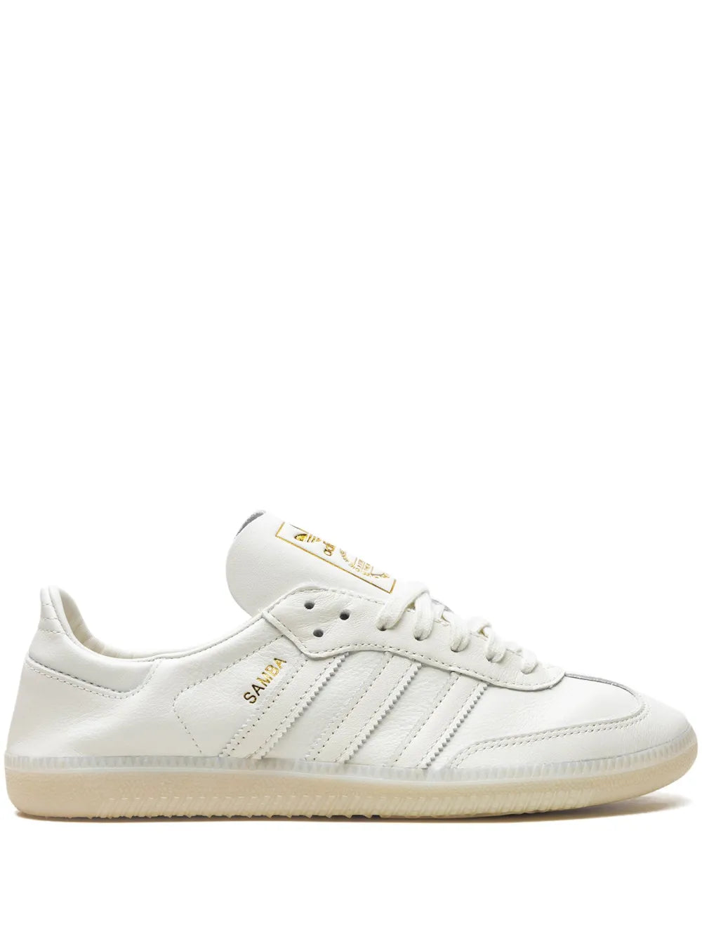 adidas Samba Decon Lace-Up Sneakers — White — Size US M 8.5 - US W 10 — Front View