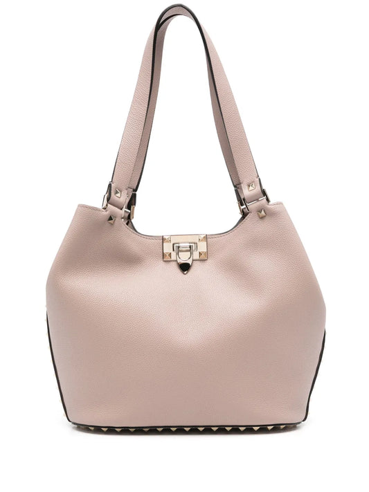 Valentino Garavani Rockstud Leather Shoulder Bag — Same as shown — Size One Size — Front View