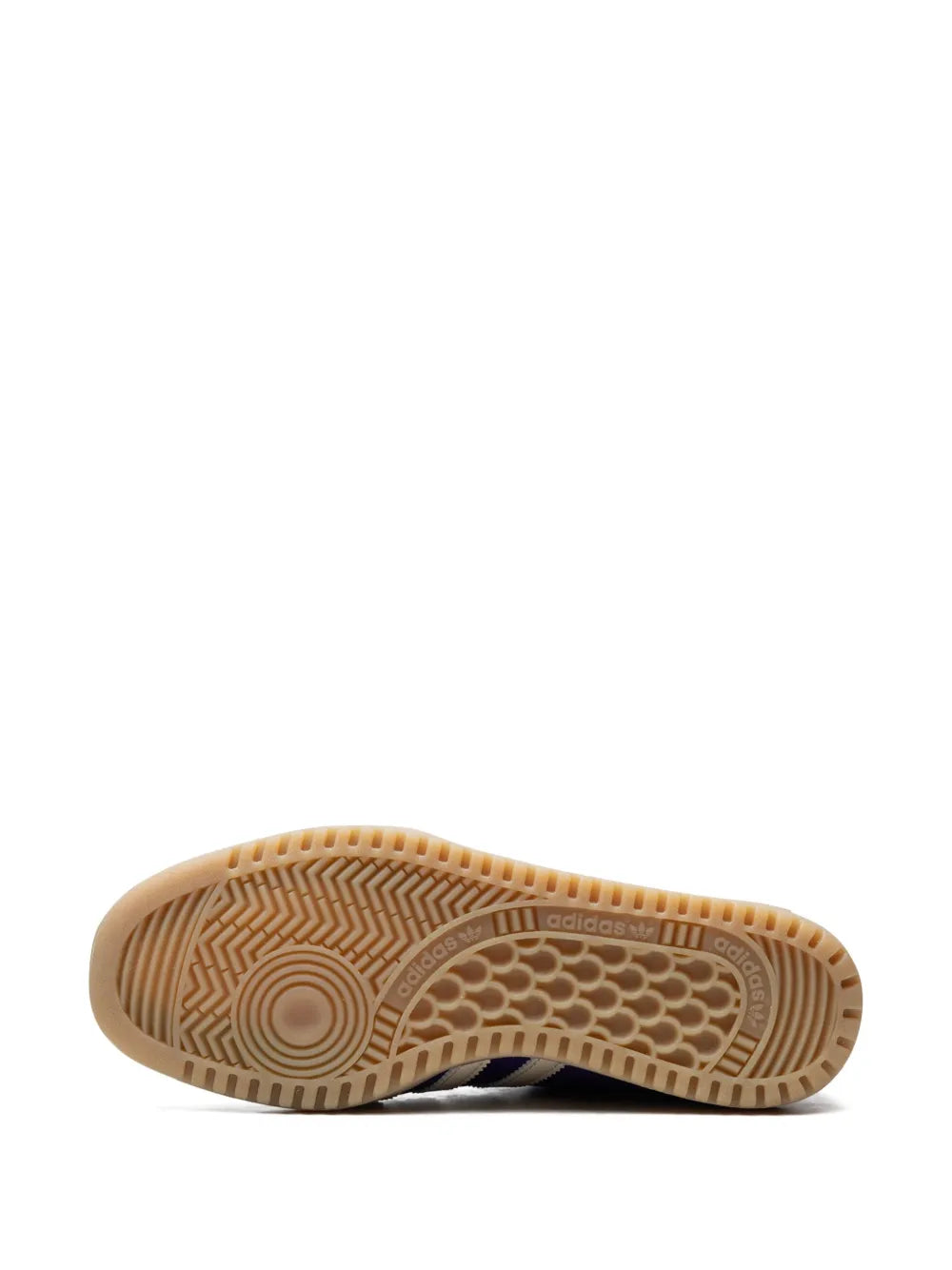 adidas Bermuda 3-Stripes Suede Sneakers — Purple/Chalk White — Size US M 9 - US W 10.5 — Top View
