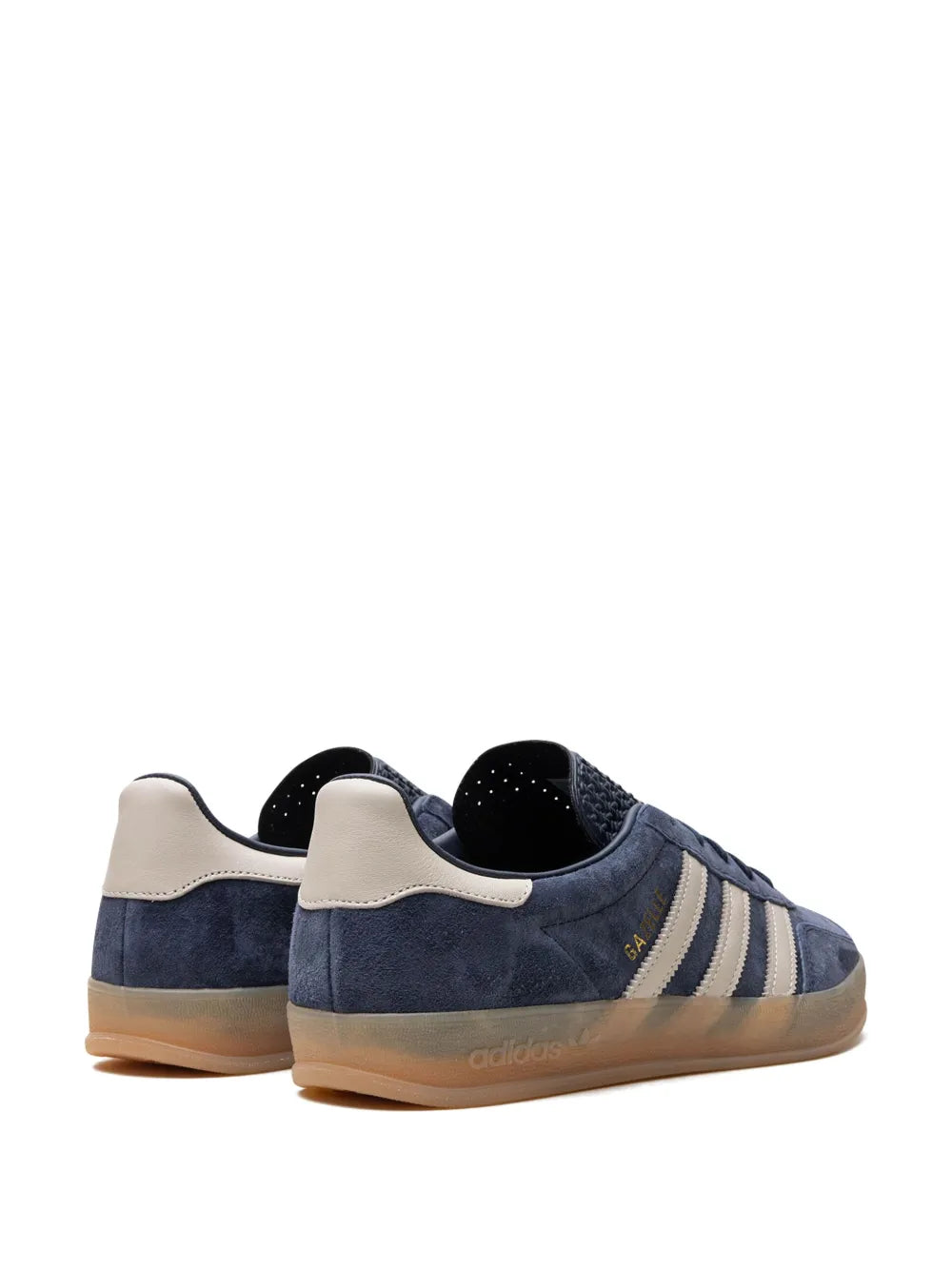 adidas Gazelle Lace-Up Sneakers — Navy Blue/Ivory White — Size US M 6 - US W 7.5 — Back View