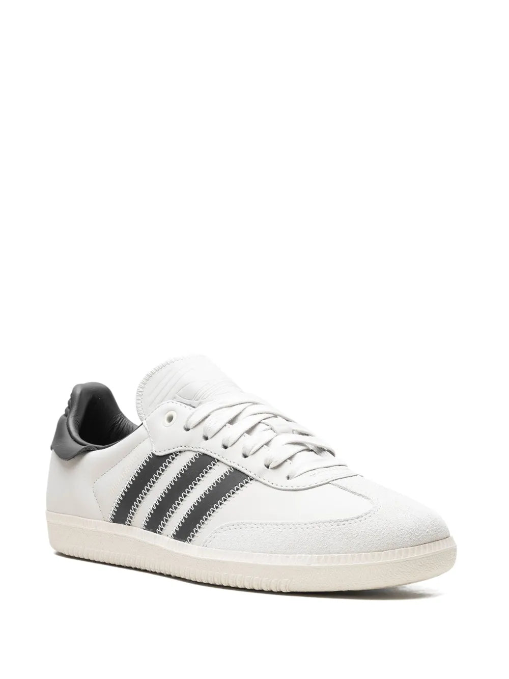 adidas X Pharrell Williams Samba Core Black Sneakers — White/Black — Size US M 10 - US W 11.5 — Side View