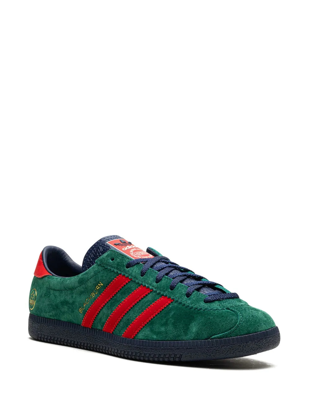 adidas Blackburn Collegiate Green Sneakers — Green/Scarlet/Indigo — Size US M 10 - US W 11.5 — Side View