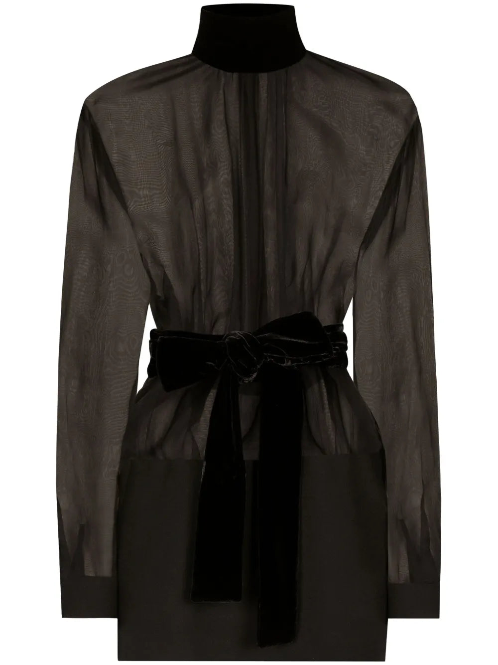 Dolce Gabbana Crepe Dress — Black — Size XS — Front View