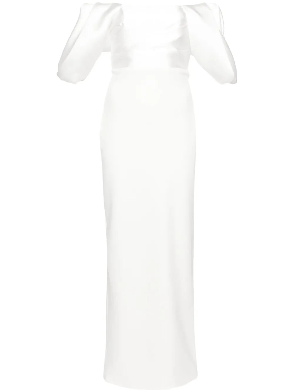 Solace London Sian Off Shoulder Gown — White — Size M — Front View