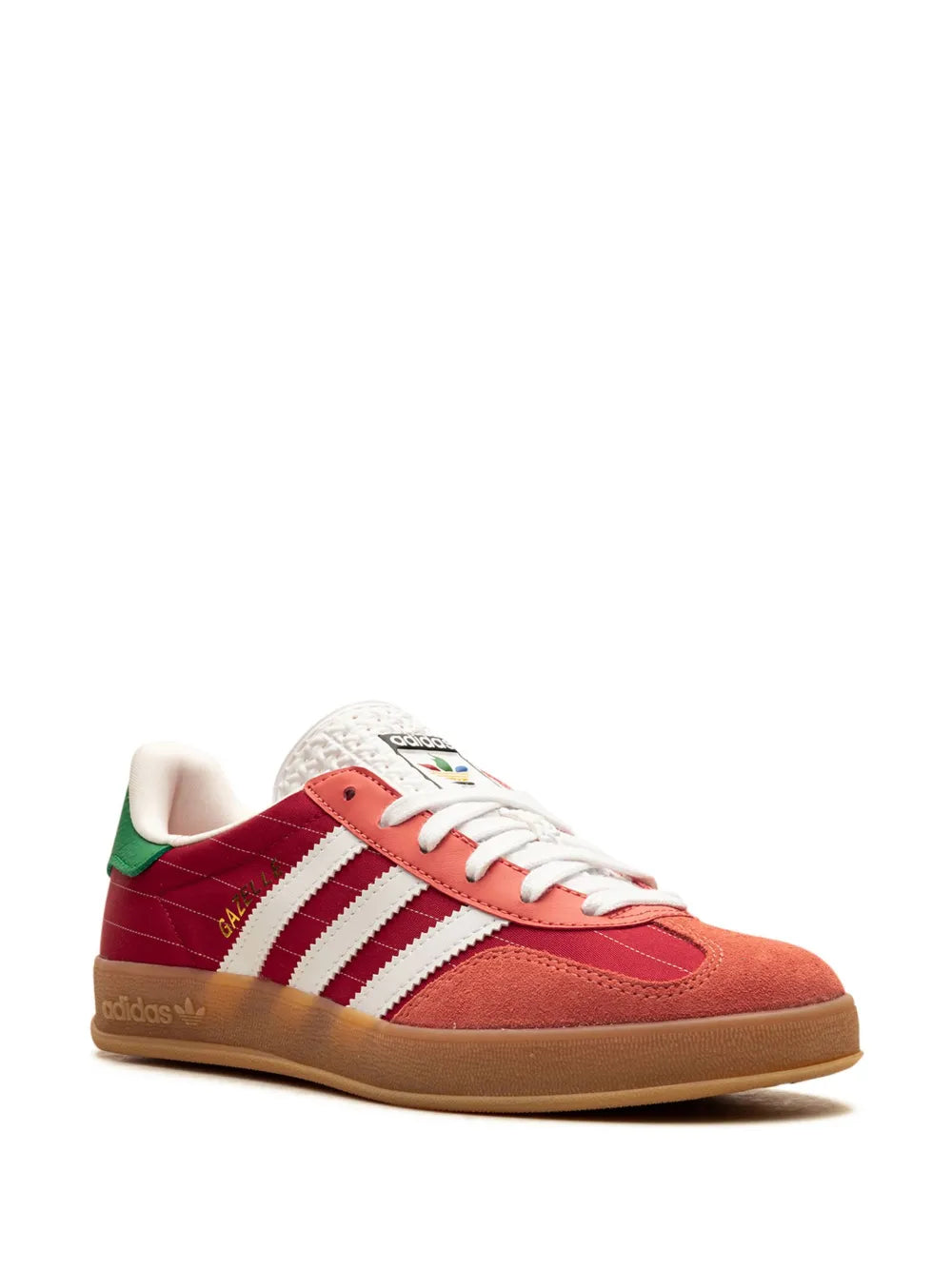 adidas Gazelle Indoor Paris Olympics - Red Sneakers — Red — Size US M 5.5 - US W 7 — Side View