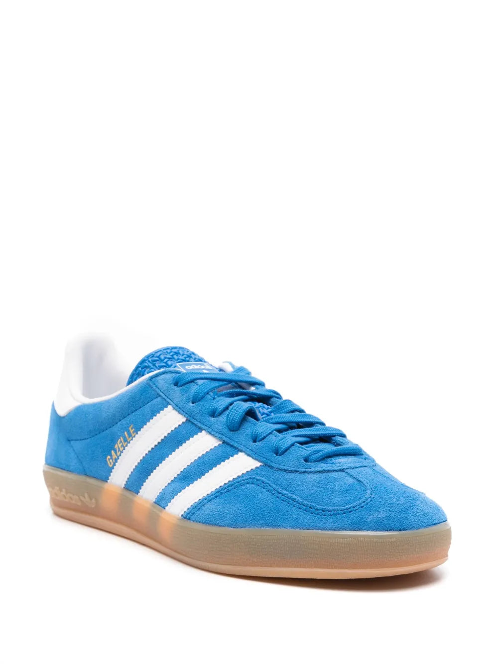 adidas Gazelle Indoor Black Sneakers — Blue — Size US M 3.5 - US W 5 — Side View