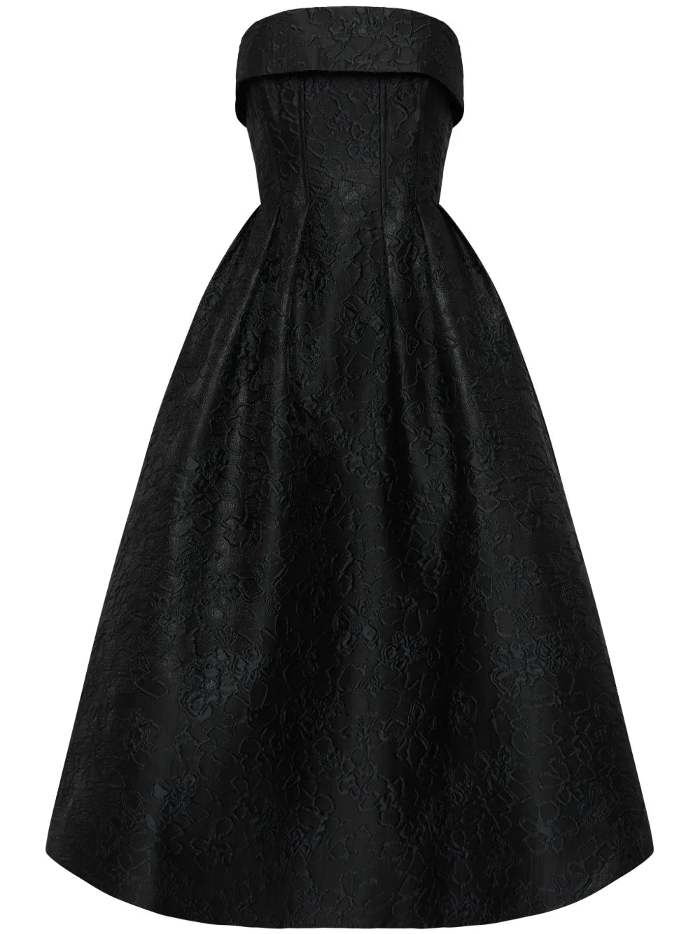 Rebecca Vallance Esther Midi Dress — Black/ Red — Size XS — Front View